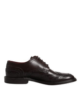 Dolce & Gabbana Brown Leather Derby Wingtip Lace Up Formal Dress Shoes -   -  Dolce & Gabbana.
